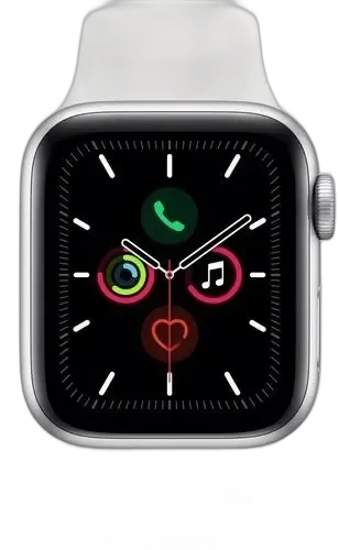 APPLE WATCH SERIES 5 40MM SILVER ALUMINIUM WHITE SPORT BAND GPS MODELO MWV62LLA