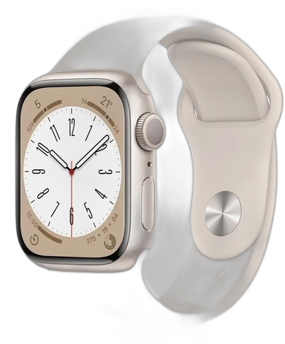 APPLE WATCH SERIES 8 GPS 41MM STARLIGHT ALUMINIUM CASE S/M STARLIGHT SPORT BAND MNU93LL/A