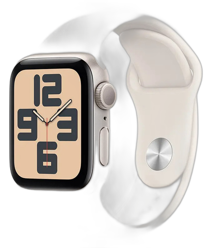 [PR10040APP0064] APPLE WATCH SE 2 GEN 40MM STARLIGHT ALUMINUM CASE AL STAR SPORTBAND S/M MXEF3LL/A