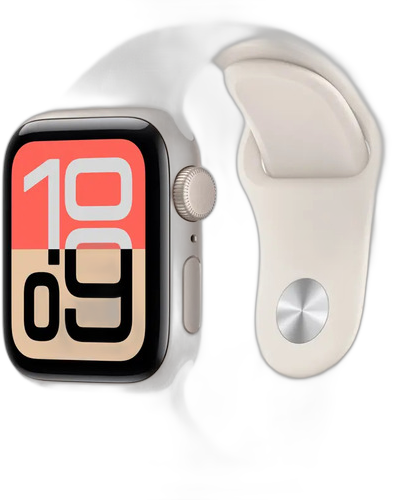 [PR10040APP0078] APPLE WATCH SE 3 (GPS) 40MM STARLIGHT ALUMINUM CASE WITH STARLIGHT SPORT BAND - S/M - STARLIGHT - (2025)