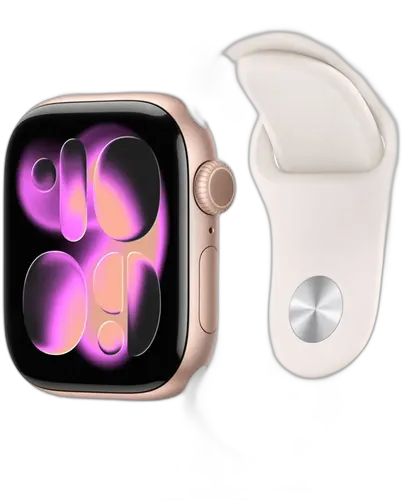 [PR10040APP0082] APPLE WATCH SERIES 11 (GPS) 42MM ROSE GOLD ALUMINUM CASE LIGHT BLUSH SPORT BAND S/M