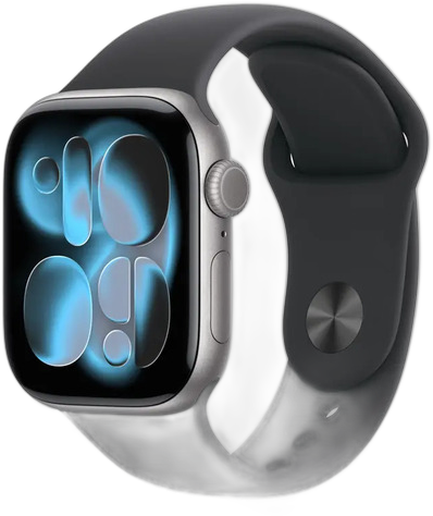 APPLE WATCH SERIES 11 (GPS) 42MM SPACE GRAY ALUMINUM CASE WITH BLACK SPORT BAND - S/M - SPACE GRAY - (2025)