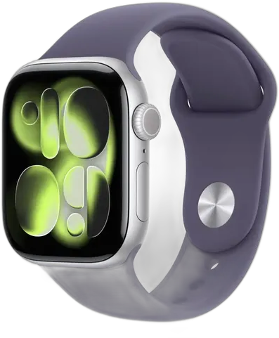 [PR10040APP0088] APPLE WATCH SERIES 11 (GPS) 42MM SILVER ALUMINIUM CASE PURPLE FOG SPORT BAND S/M